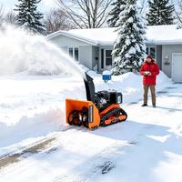 Souffleuse à neige sur chenilles télécommandée HD-60C, 7,5 CV, moteur Loncin, largeur de travail de 62 cm, souffleuse à neige à deux étages avec une portée de 10 m