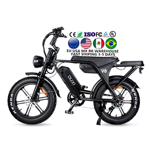 US Free Shipping Bike V8 250W 500W 750W 1000W 48V Double Battery 30AH <b>Ebike</b> 120KM Range Fatbike With Warehouse - Product Image 5