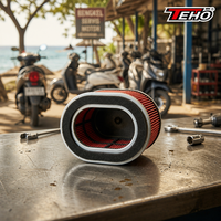 Boîtier de filtre à air ovale robuste TENGHAO pour système d'admission du moteur de rickshaw, véhicule utilitaire à trois roues, pièces détachées