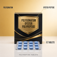 Comprimés de polypeptide d'huître Polygonatum, 12 comprimés, 8,4 g, comprimés quotidiens simples, format poche, emballage blister