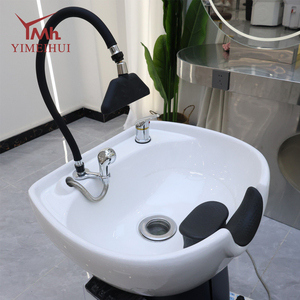 Hot Sale Elektrische verstellbare Spa-Therapie Friseursalon Shampoo Bowl Stuhl Keramik Becken Liege mit Fuß Spa Bett für Barbershop - Product Image 6