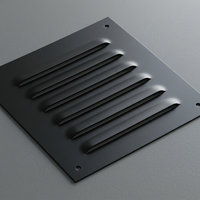 Grille d'aération Jali LC-204 SS noire 7,5x7,5 pouces en acier inoxydable