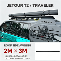 Pour le nouveau Chery Jetour Travelers : Kit d'accessoires de toit (barres, échelle, porte-sacoches latéraux, tente)