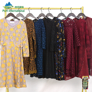 PUYI <strong>Wholesale</strong> Women's Knit Mesh Dress <strong>Bulk</strong> Used <strong>Clothing</strong> Mixed Used Clothes - Product Image 2
