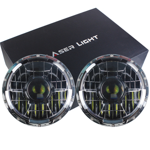 Nuevo Faro Delantero LED Redondo de <span class=keywords><strong>7</strong></span> Pulgadas con Proyector Láser y Luces de Circulación Diurna para Jeep Todoterreno SUV ATU UTV - Product Image 1