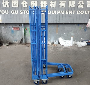 Conteneur <span class=keywords><strong>de</strong></span> stockage pliable personnalisable pour la logistique d'entrepôt, chariot à roulettes à 4 côtés, empilable, avec roues - Product Image 5