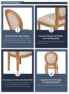 <span class=keywords><strong>Chaise</strong></span> de style français chic, en chêne provincial, en rotin, dossier ovale, en bois massif, empilable, salon, mariage, événement, hôtel, salle à manger, <span class=keywords><strong>Louis</strong></span> <span class=keywords><strong>XVI</strong></span> - Product Image 6