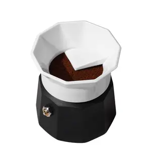 Café Acessórios Plástico Branco ABS Moka Pot Anel Doseador para Barista 2 xícaras/3 xícaras