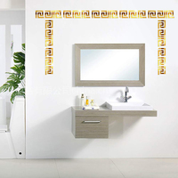 Autocollant mural en acrylique DIY 10*10cm, décoration moderne pour la maison, la chambre, le salon, autocollant mural miroir labyrinthe
