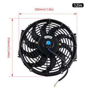 พัดลมระบายความร้อนในรถยนต์ 12 นิ้ว 12V 80W พัดลมคอนเดนเซอร์สำหรับอุปกรณ์ทำความเย็น ปรับปรุงอัพเกรด วัสดุ ABS - Product Image 1