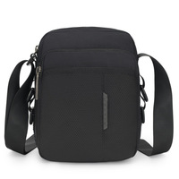 Mochila cruzada impermeable de nailon a la moda para hombre con logotipo personalizado, bandolera para estudiantes de exterior de tamaño pequeño