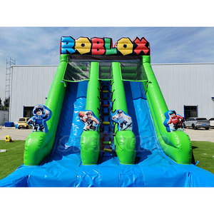 Tobogán Acuático Inflable Personalizado <span class=keywords><strong>de</strong></span> <span class=keywords><strong>Roblox</strong></span> con Piscina, Tobogán Inflable Grande <span class=keywords><strong>de</strong></span> Doble Carril para Niños y Adultos - Product Image 6
