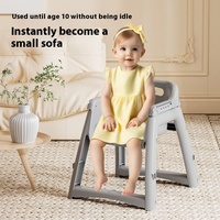Chaise de salle à manger multifonctionnelle de grande hauteur pour enfants et bébés siège de table de restaurant domestique chaise en plastique de grande marque
