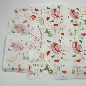 Papier d'emballage biodégradable personnalisé avec logo pour hamburgers, restauration rapide à emporter, résistant à la graisse - Product Image 6