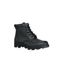 Bottes tactiques américaines en cuir véritable noir pour hommes et femmes, bottes à la cheville, embout en acier, chaussures de sécurité imperméables