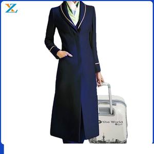 <span class=keywords><strong>American</strong></span> Airline Mujeres Auxiliares <span class=keywords><strong>de</strong></span> vuelo Uniforme Azafata Manga corta Slim Fit Uniforme Vestido - Product Image 2