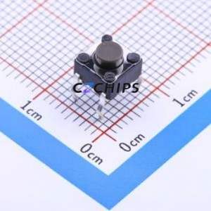 SKHHAMA010 Tactile Switch Through hole Component (THT)-4P,6x6mm Switch Single Pole Single Throw Round Button Through Hole 6mm - Product Image 1