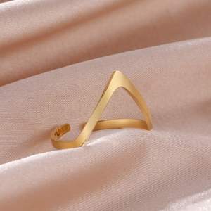 <span class=keywords><strong>Anelli</strong></span> da Donna Minimalisti a Forma di V Myshape, <span class=keywords><strong>Anelli</strong></span> Geometrici Semplici in Acciaio Inossidabile Regolabili, Gioielli Trendy 2025 per Feste e Regali - Product Image 4