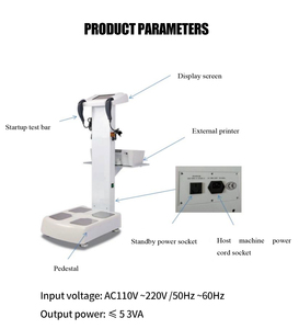 Analyseur de composition corporelle avec électrodes tactiles 8 points, technologie IA, en ABS, pour la surveillance de la masse grasse et musculaire, appareil de contrôle de santé - Product Image 6