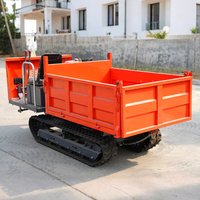 Livraison gratuite Accueil Agriculture Mini Crawler Dumper Truck Verger Construction Foresterie Crawler Dumper Diesel Crawler Dumper