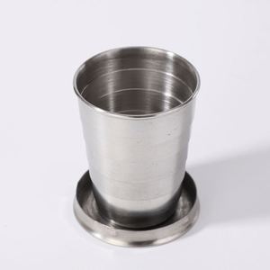 Tasse de camping portable personnalisée en acier inoxydable, gobelet pliable extensible pour l'eau, idéal pour les voyages ou la randonnée - Product Image 3