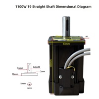 Kit de moteur servo à engrenages robuste LIANGYUAN 1100W avec réducteur 2:9-2:36, faible vitesse, couple élevé, pour le travail du bois, le polissage des métaux
