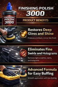 Pulimento de Acabado GRAPHONEX 3000 Ultra Fino de Óxido de Aluminio para Autos, 1000ml, Brillo Profundo, Eliminación de Remolinos y Hologramas, Profesional - Product Image 4