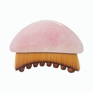 Brosse nettoyante visage en quartz rose naturel pour un nettoyage en profondeur des pores, un lifting et un massage lymphatique du visage, outil de beauté pour raffermir le visage. - Product Image 2