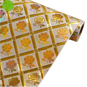 Heißer Verkauf 3d <span class=keywords><strong>CPP</strong></span> goldene und silberne selbst klebende dekorative Folie Glitzer Wand verkleidung funkelnde Tapete gefrostete Fenster folie - Product Image 4