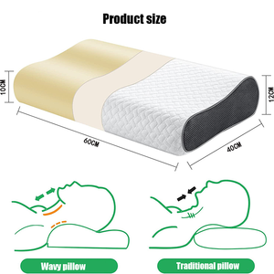 Chaud confortable ondulé mémoire éponge sommeil jeune oreiller rebond lent oreillers de Massage gonflables pour les maux de dos hôtels - Product Image 4
