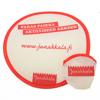 Éventail pliable en polyester doux promotionnel et économique avec pochette, personnalisable par sublimation, rond, vierge, avec logo personnalisé, en nylon, pour chien, disque volant