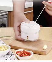 HYRI Mini hachoir à ail en plastique, presse-aliments, récipient, hachoir à oignon, chili, fruits, viande, cacahuètes, râpe, éplucheur, broyeur, outils, gadgets