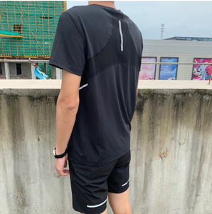 DFS101 Camisetas Polo Deportivas Personalizadas para Verano, para Correr por la Mañana y por la Noche, de Manga Corta y Pantalones Cortos con Detalles en Gris Plateado - Product Image 6
