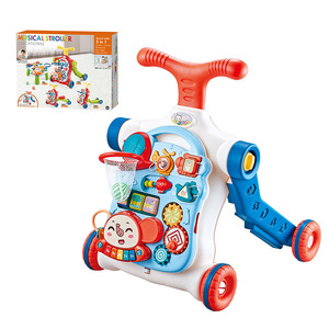 Table d'apprentissage multifonctionnelle, trotteur, poussette, jouet d'éveil, chariot pour bébé, trotteur 5 en 1 pour enfants - Product Image 1