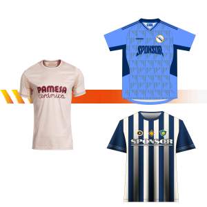 جيرسي كرة القدم الرجعي الاحترافي من البوليستر والقطع الآلي لشعار النقل الحراري الأمامي القابل للتنفس مخصص - Product Image 1