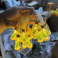 Guirnalda de Luces LED Navideñas de Interior/Exterior con Diseño de Papá Noel, Resistentes al Agua IP44, 1M de Longitud, 2700K, Blanco Cálido Suave