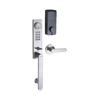 Serrure électronique intelligente en alliage de zinc bois/acier pour hôtel, serrure numérique double électrique automatique extérieure intelligente pour portail coulissant