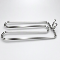 Élément chauffant OEM pour machine à gaufres en forme de pièce de monnaie, 1.1KW 220V SS201, chauffage tubulaire serpentin plat de 305mm pour gaufres coréennes en forme de pièce de 10 Yen