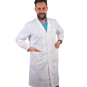 Camice da Laboratorio Unisex Riutilizzabile a Maniche Lunghe Bianco per Medici Infermieri Uniformi Ospedaliere - Product Image 3