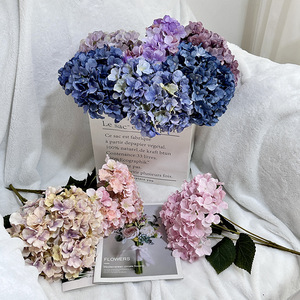 Nueva Flor Artificial de <span class=keywords><strong>Hortensia</strong></span> de 5 Cabezas en Tonos Otoñales, Accesorios para Bodas, Adornos para Sala de Estar y Hoteles, Venta al Por Mayor de Fábrica - Product Image 3