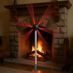 Chimney Sweep Kit 9 Nylon Flexible Rods Rotary Drill Driven Cleaning <b>Tool</b> <b>Fireplace</b> <b>Set</b> Accessories - Product Image 2