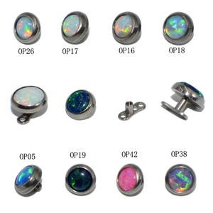 Ancre Dermique G23 en Titane avec Tête Opale CZ, Piercing de Sécurité pour la Peau, Bijou de Corps Unisexe Tendance - Product Image 4