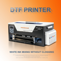 Impresora DTF de 30 cm con cabezal Epson XP600, máquina de impresión directa a película con tinta blanca para personalización de camisetas, telas y prendas.