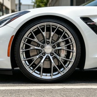Jantes forgées Bku 5x120.65 chromées pour Chevrolet Corvette C7 C8 C6 C5 Z06 ZR1, jantes de course en alliage personnalisées de 19, 20 et 21 pouces