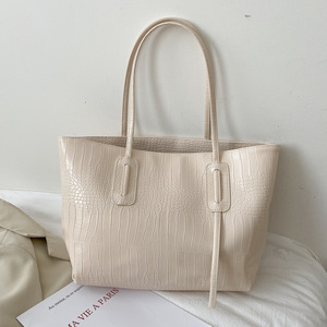 Simple Classic Style Women's Tote <strong>Bag</strong>, PU Material , Large Capacity Shoulder With Zipper - Product Image 4