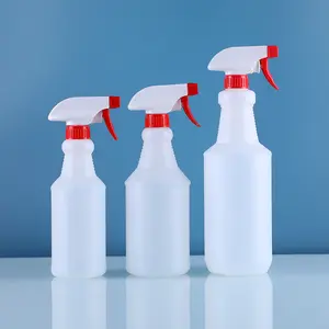 Fábrica al por mayor nueva 500ml 750ml 1000ml botella vacía de spray de neblina de gatillo PE botella recargable personalizada para la limpieza del hogar