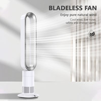 Ventilador sin Aspas TP-12 con Motor DC sin Escobillas, Control Remoto, Silencioso, Seguro, Oscilación de 80°, Uso Doméstico para Familias, Niños y Mascotas, 17 Años de Garantía del Fabricante