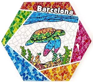 Posavasos y Alfombrillas de Cerámica Española de Barcelona Impresos en 3D Personalizados, Decoración para el Hogar, Recuerdo Duradero, Posavasos para Tazas de Café y Té - Product Image 2