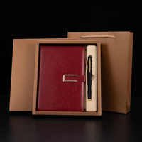 Ensemble cadeau d'entreprise couverture de cahier en cuir personnalisée A5 pour planificateur à disque et cahiers journal en cuir gaufré