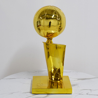 Trophée de tournoi de basketball 2026 en alliage de zinc gravé au laser, durable, 12cm/30cm/45cm/60cm, objet de collection sportif pour fans
